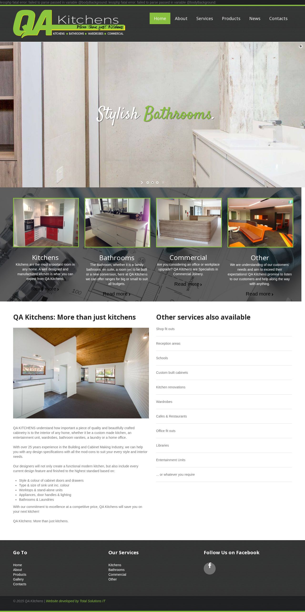 QA Kitchen website