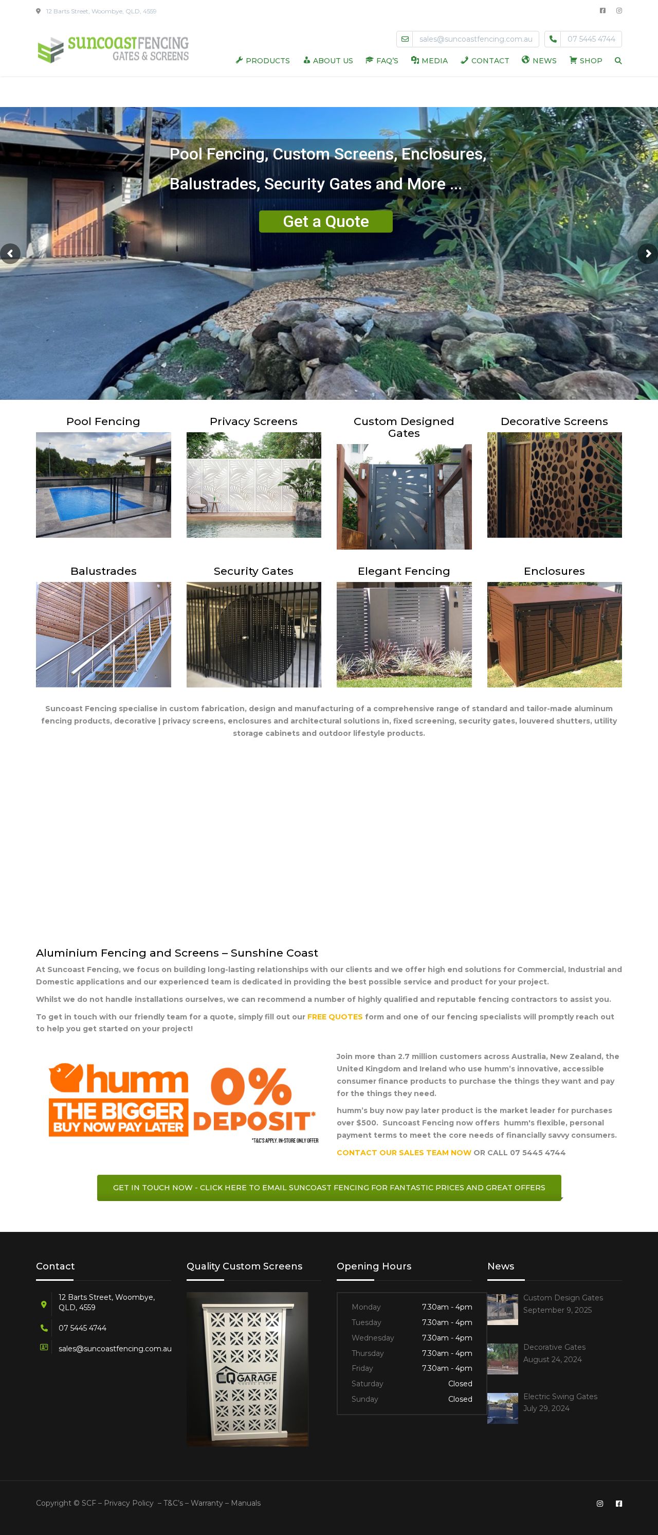 Suncoast Fencing Supplies Sunshine Coast website