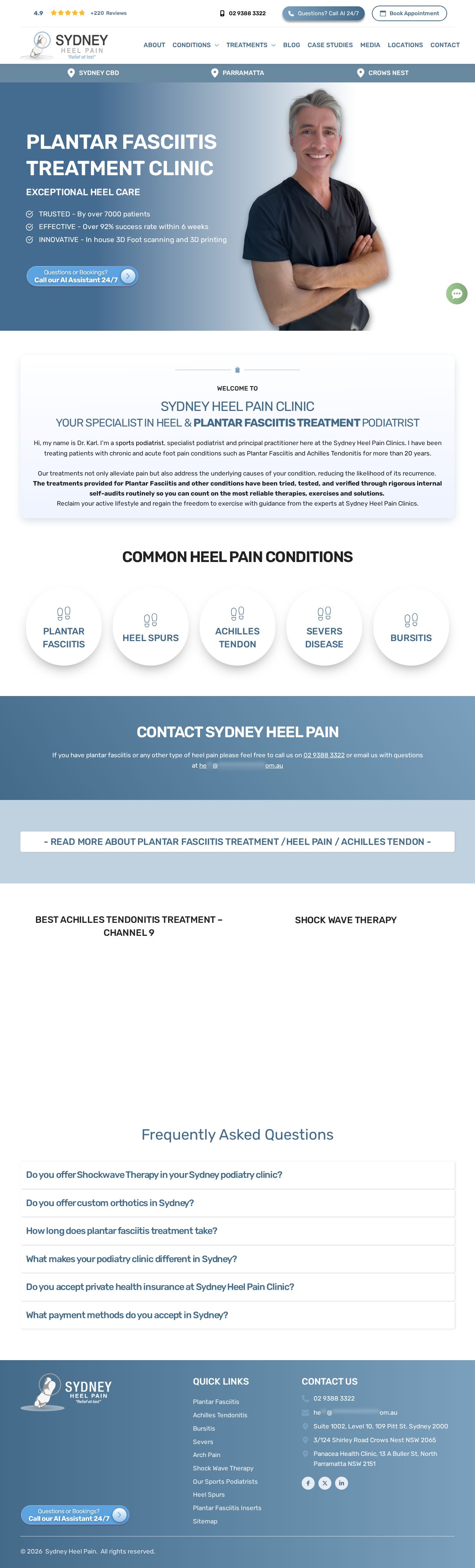 HeelClinic website