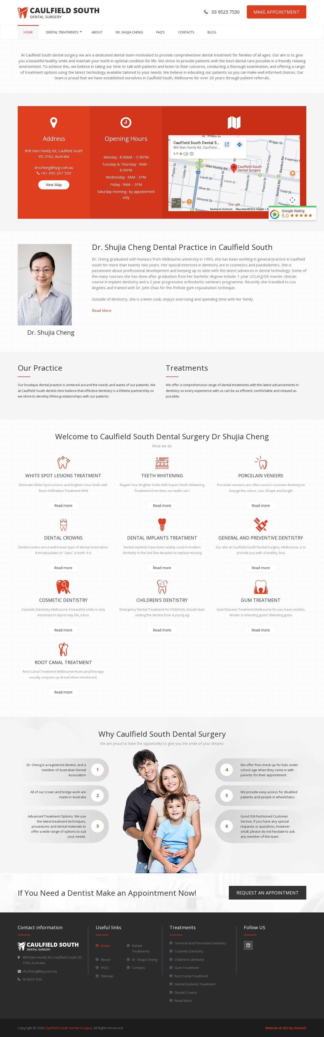 Caulfield South Dental Surgery website