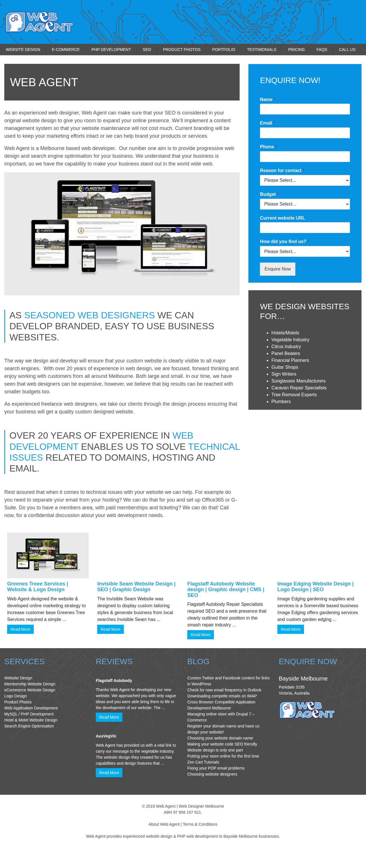 Web Agent Melbourne website