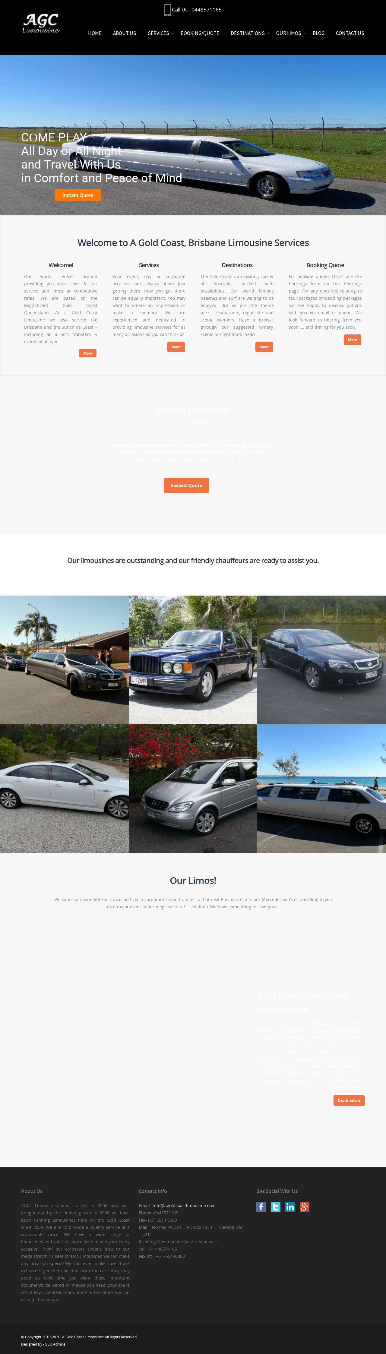 A Gold Coast Limousine website