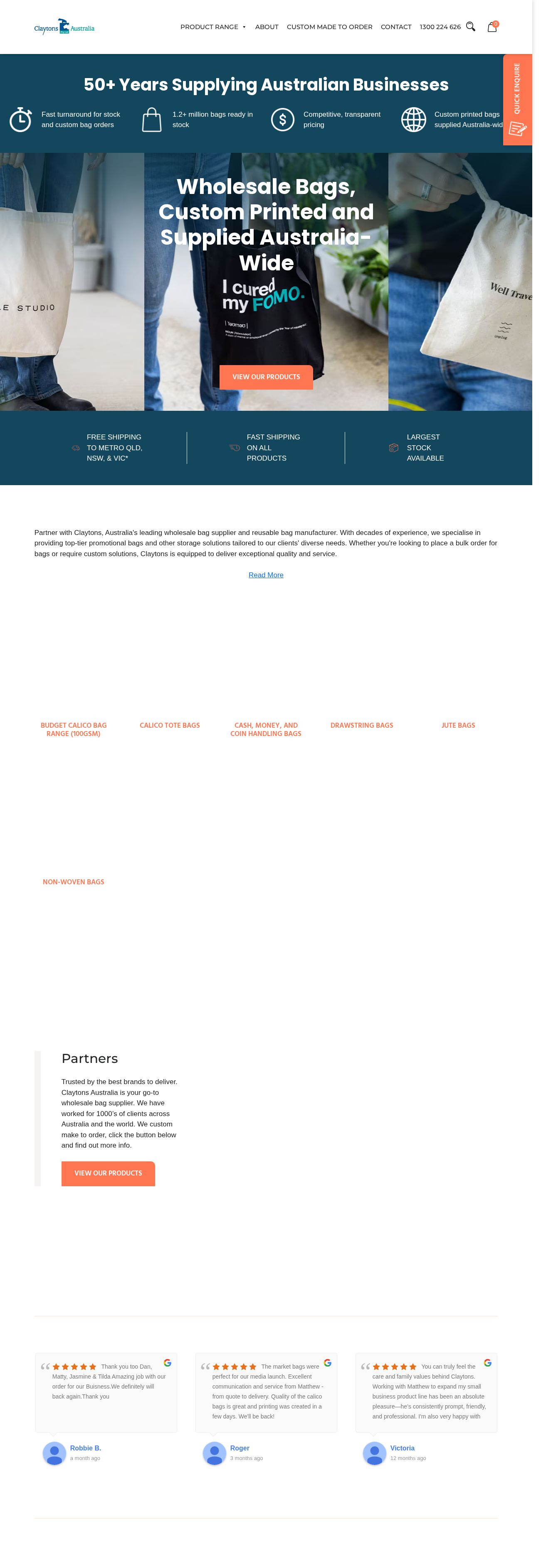Cash Bags website