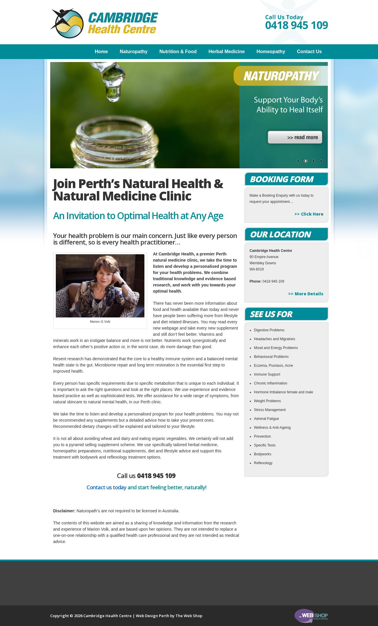 Cambridge Health Centre website