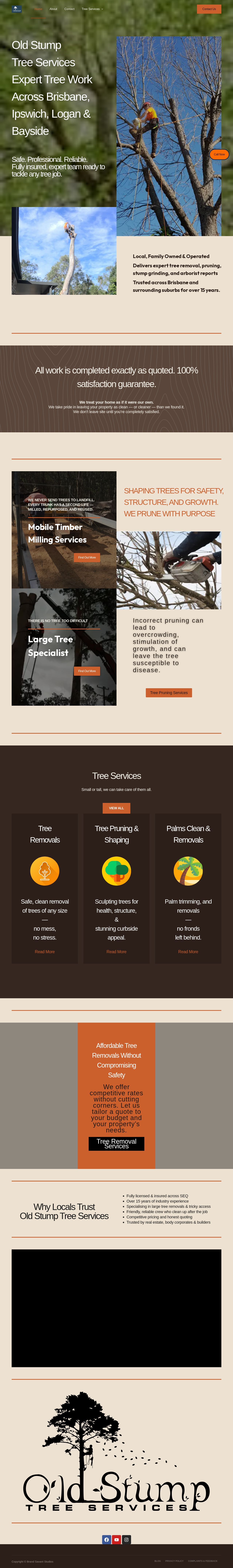 Old Stump Tree Services website
