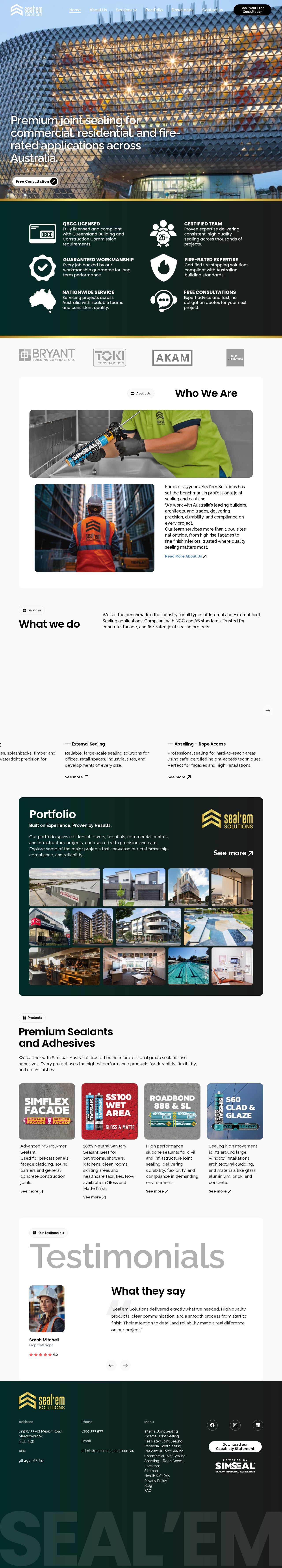 SEAL'EM SOLUTION BRISBANE website