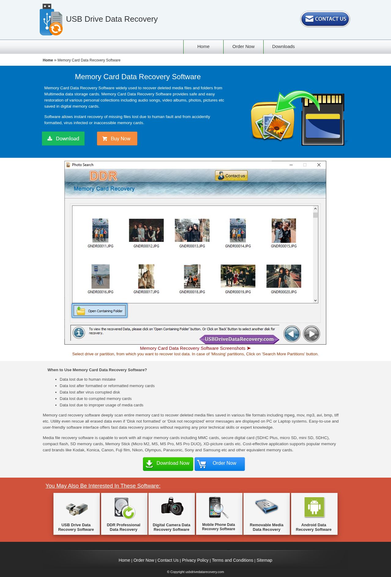 Free USB Data Recovery Software website