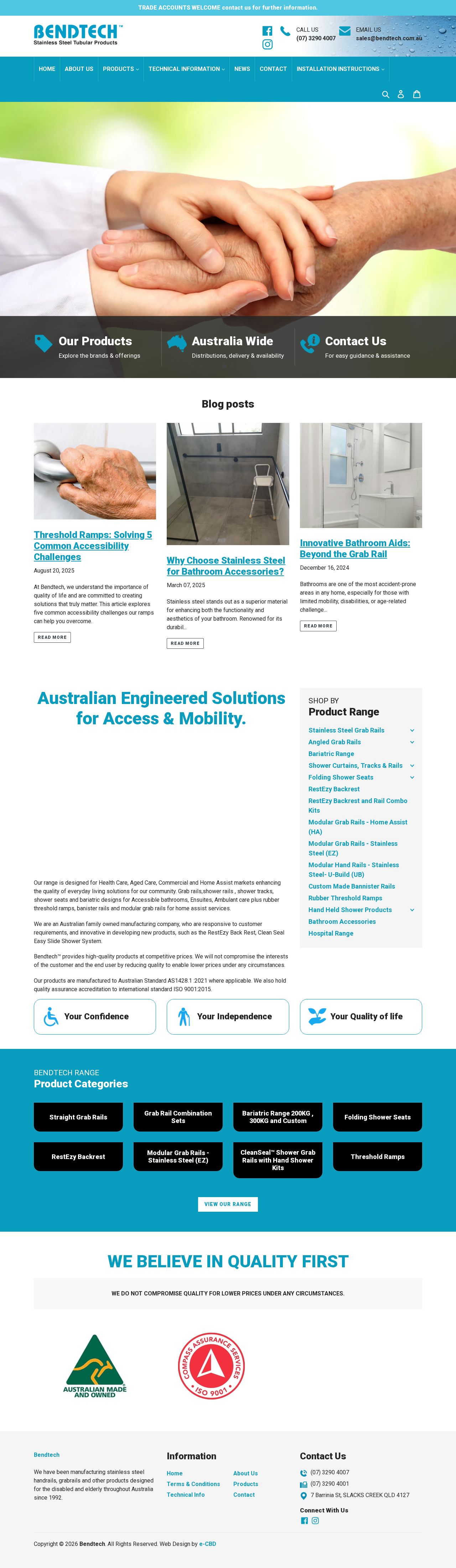 Stainless Steel Handrails - BendTech website