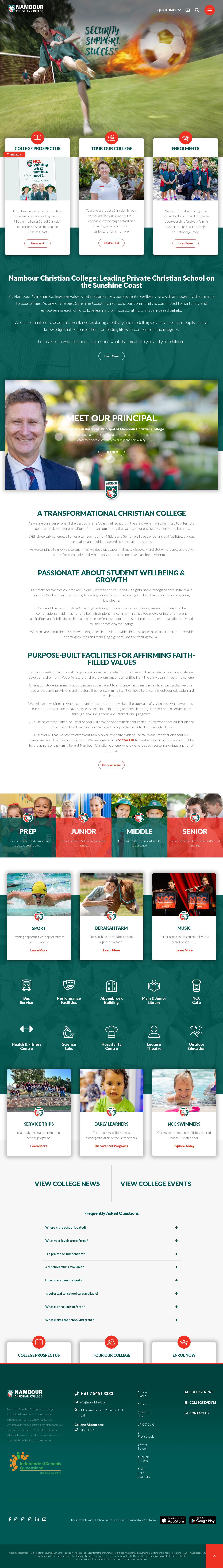 Nambour Christian college website
