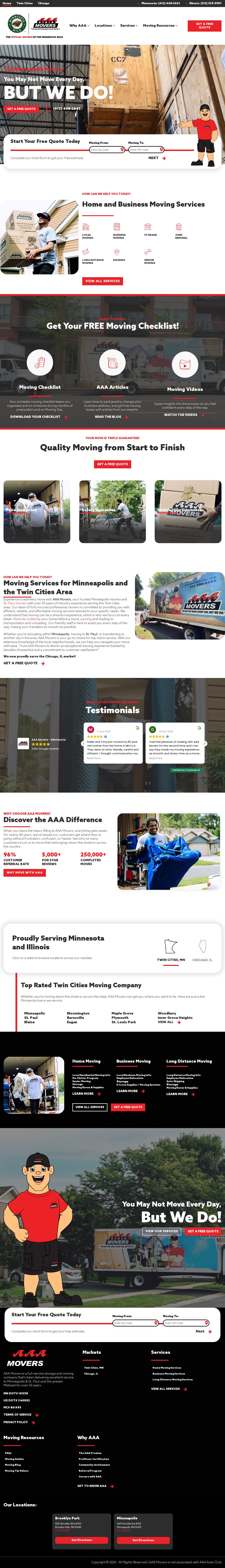 AAA Movers website