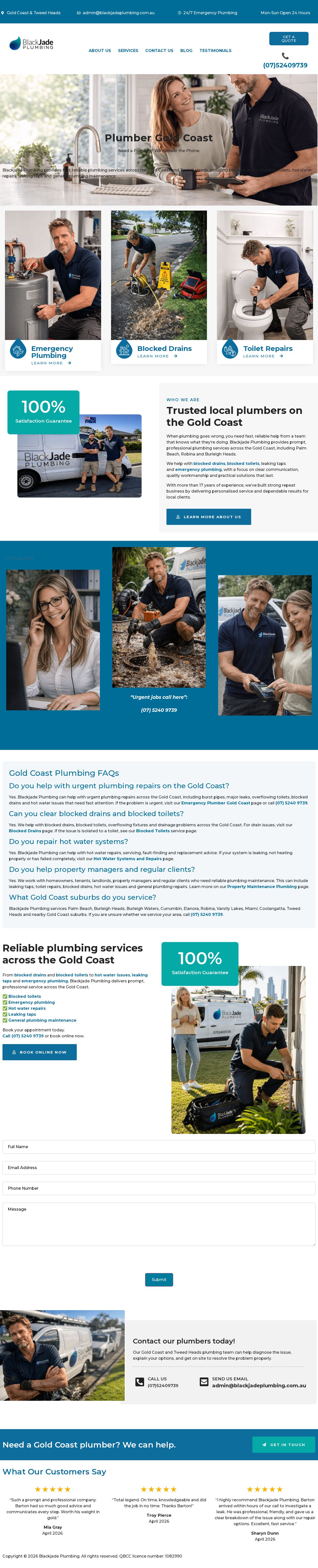 Blackjade Plumbing website