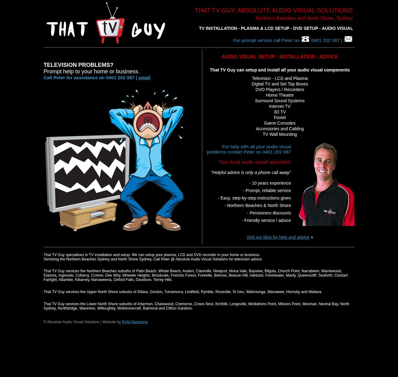 Absolute audio visual solutions website