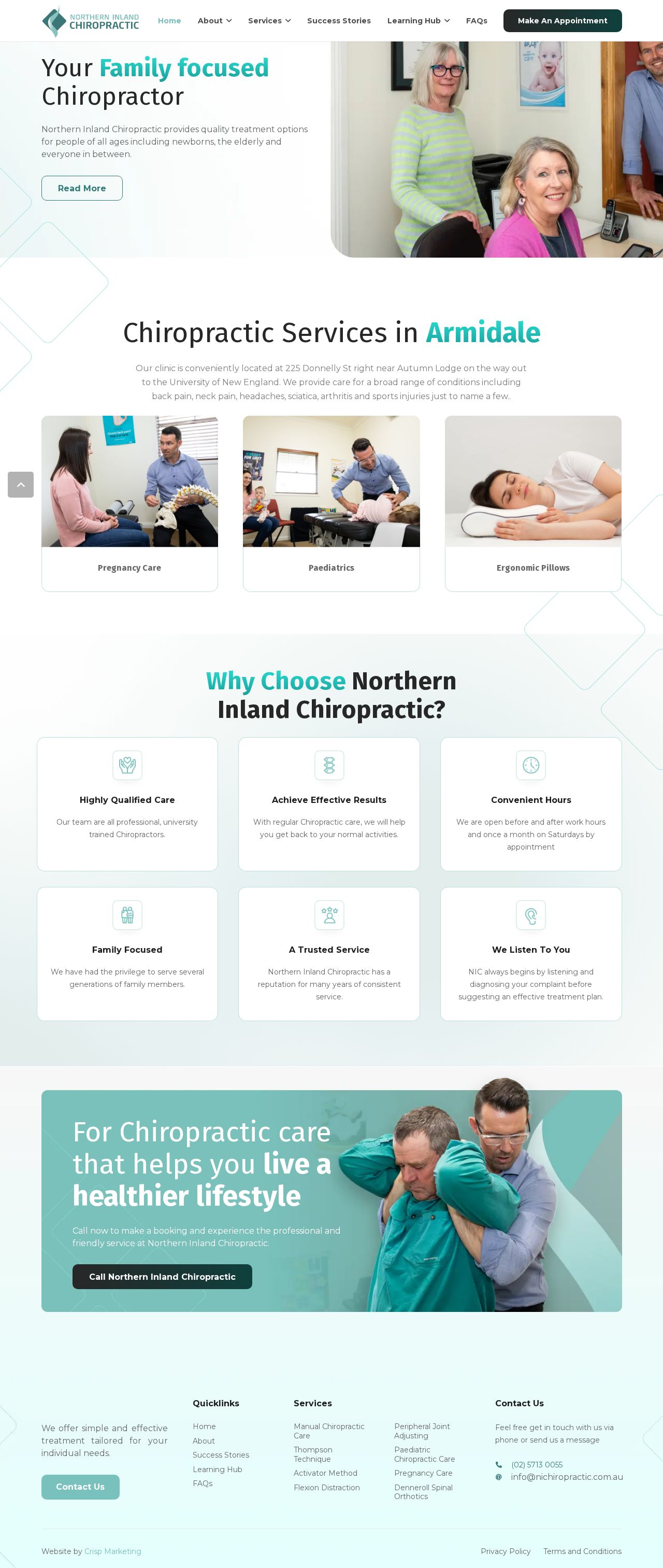 Northern Inland Chiropractic website