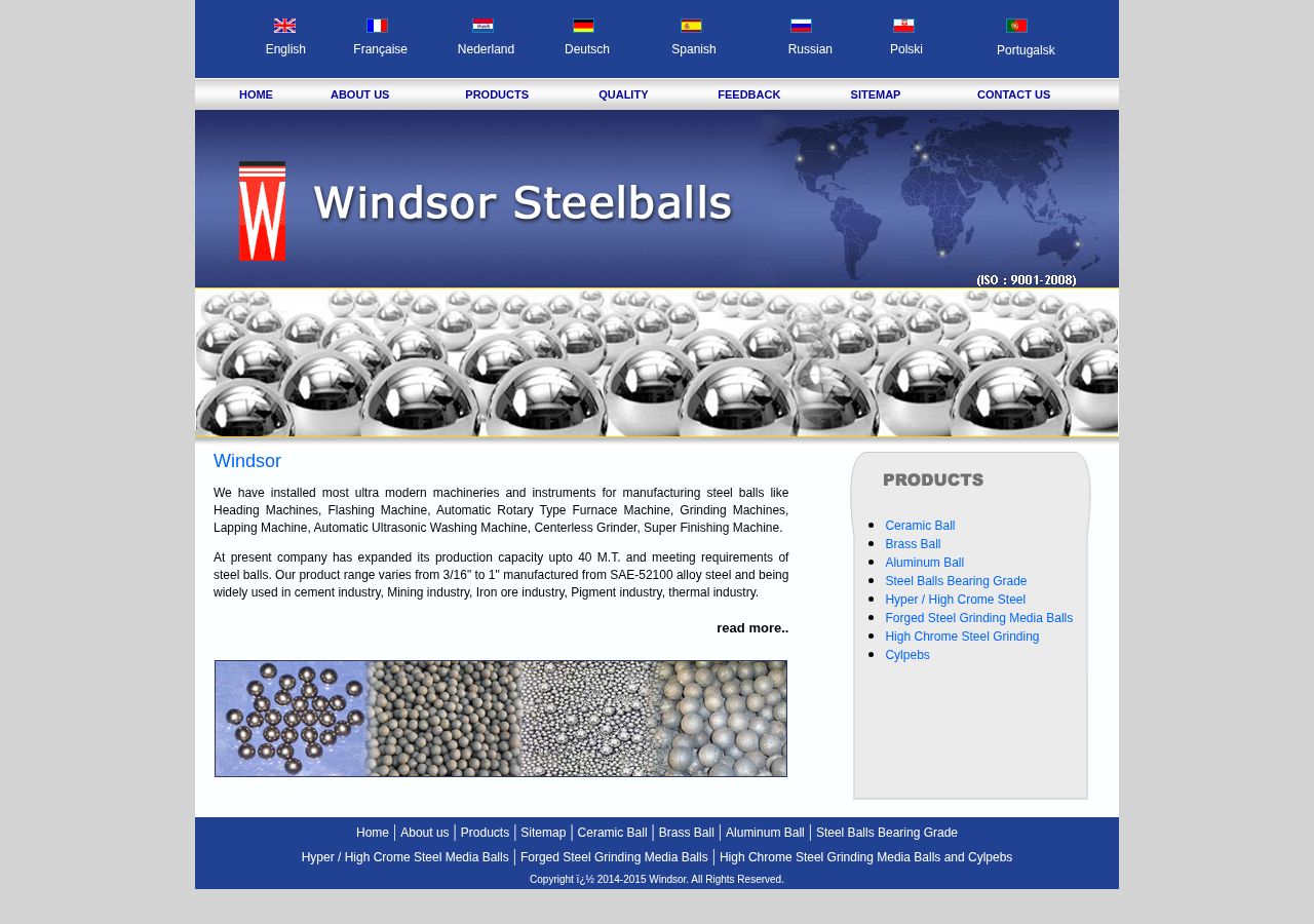 Windsor Steel Ball Manufacturer, Bearing Steel Ball Supplier from India website