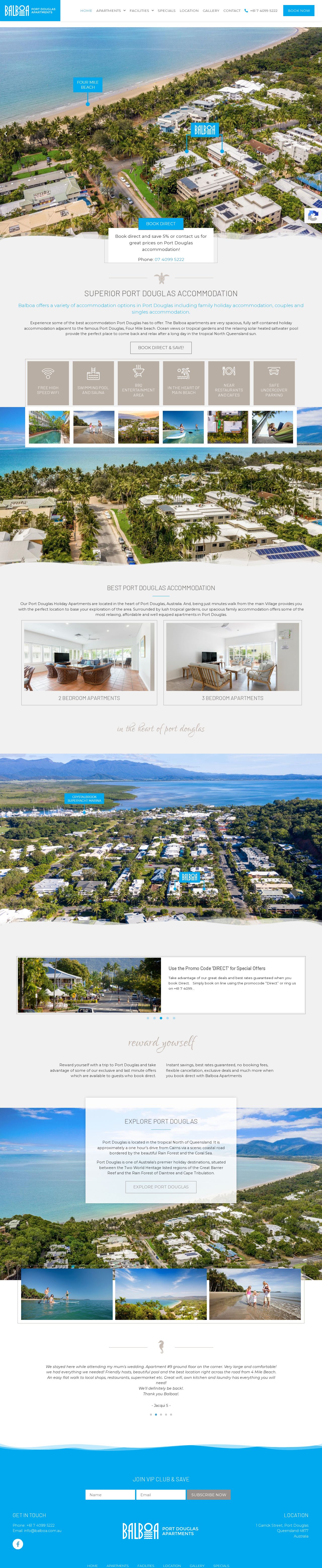 Accommodation near Port Douglas website