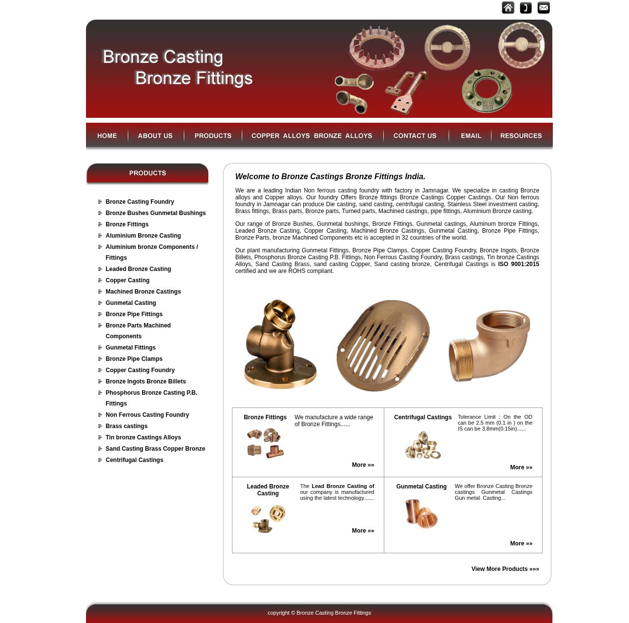 Bronze Castings Fittings Parts website