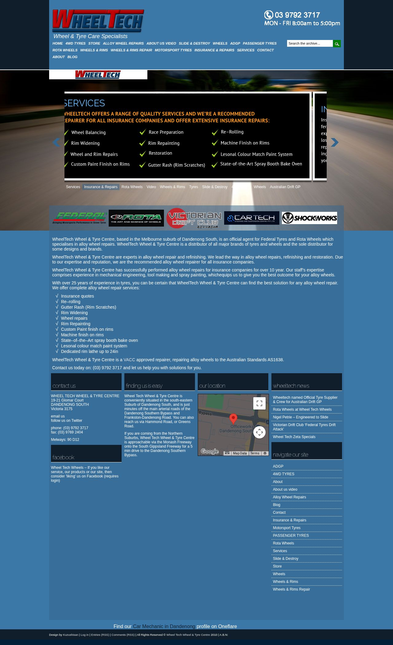 Wheeltech Wheel and Tyre Centre website