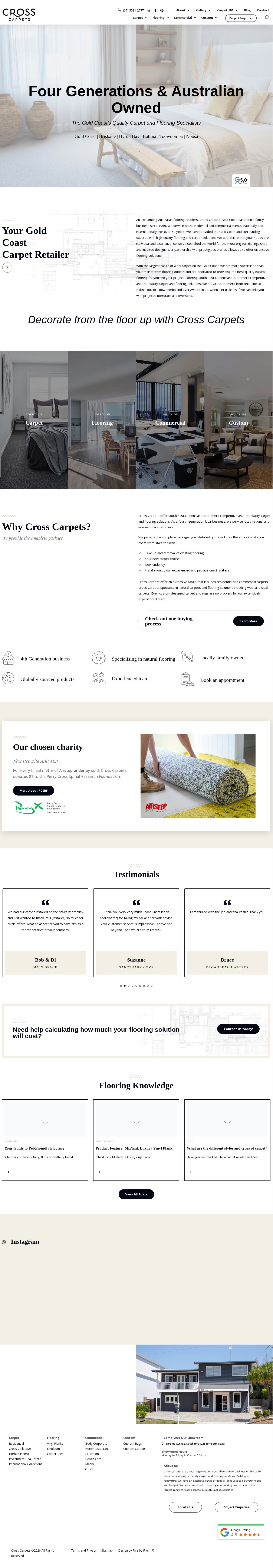Cross' Carpets website