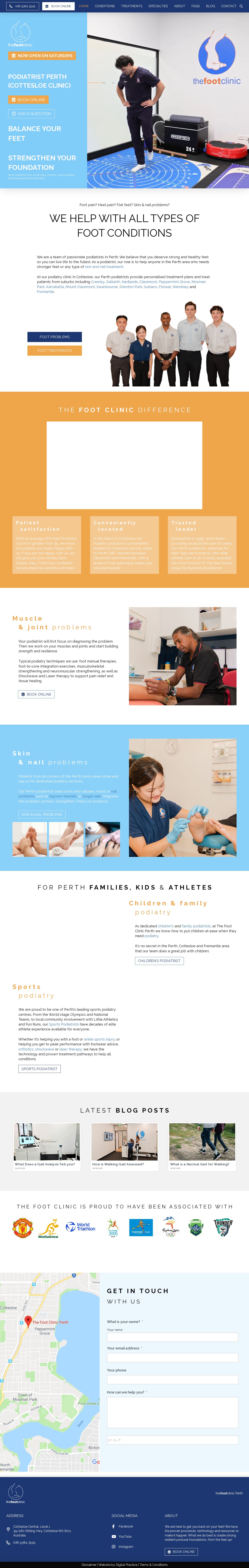The Foot Clinic website