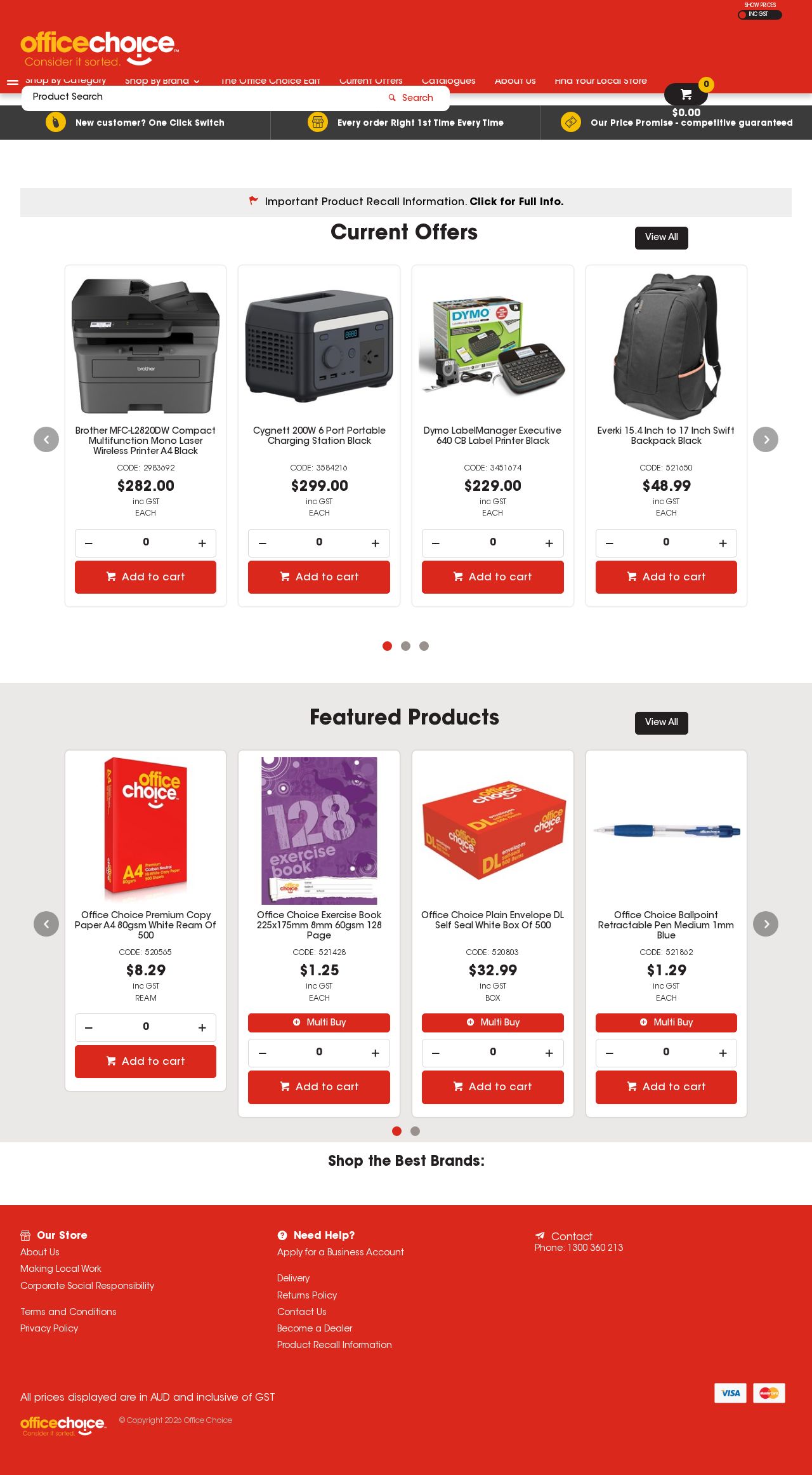 Office Choice website