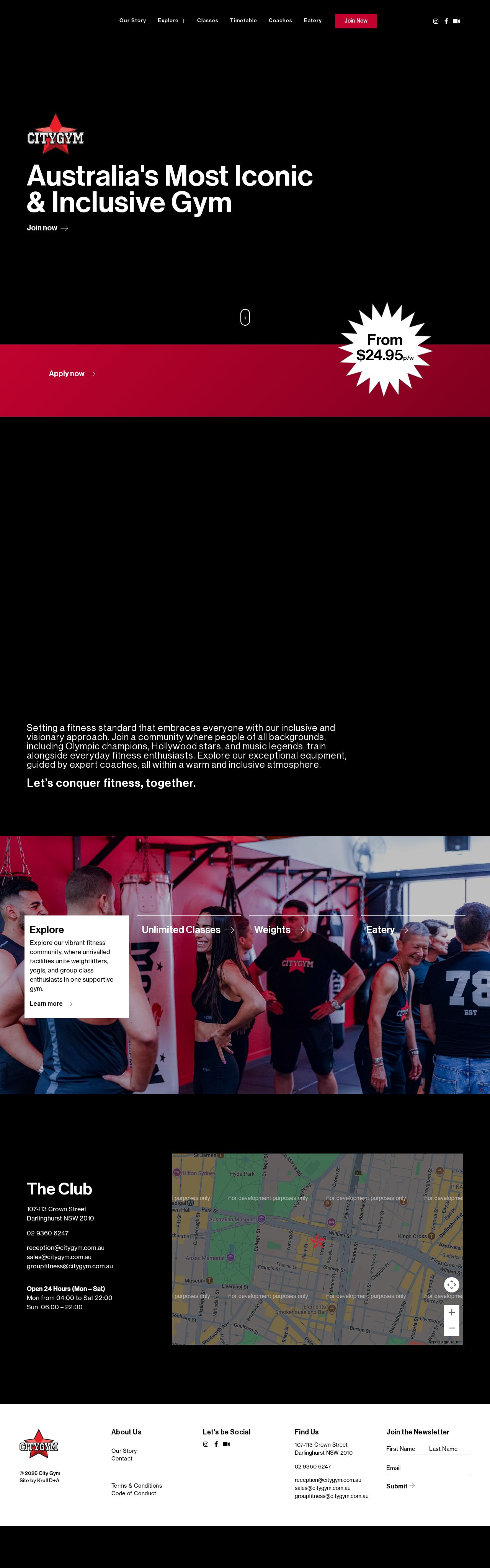 City Gym website