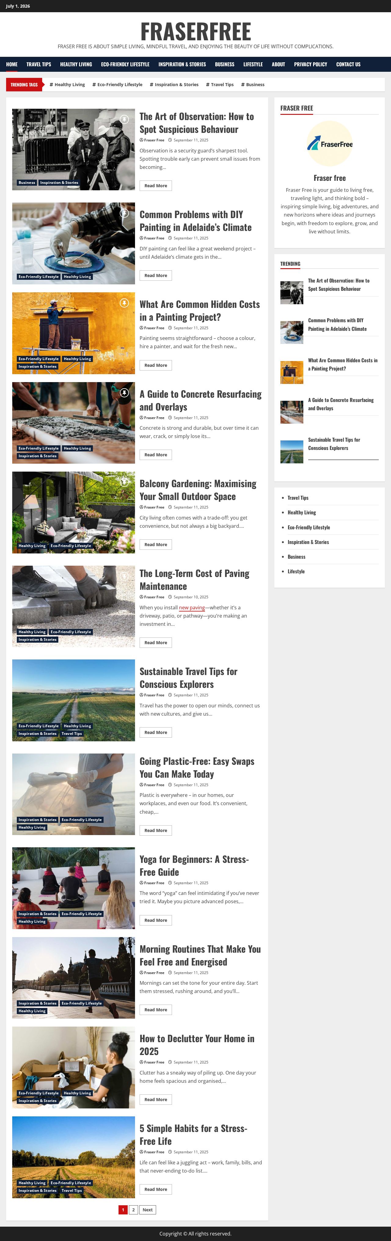 Fraser Free website