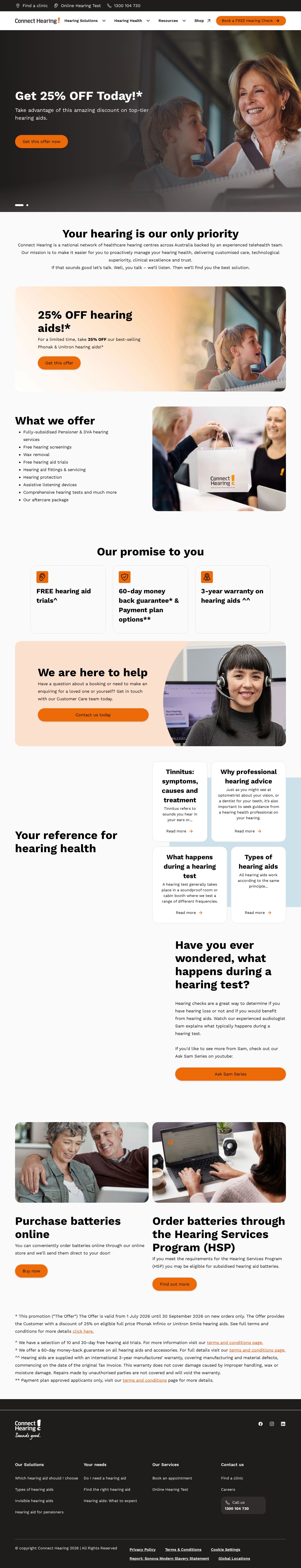 Hearing Professionals Australia website