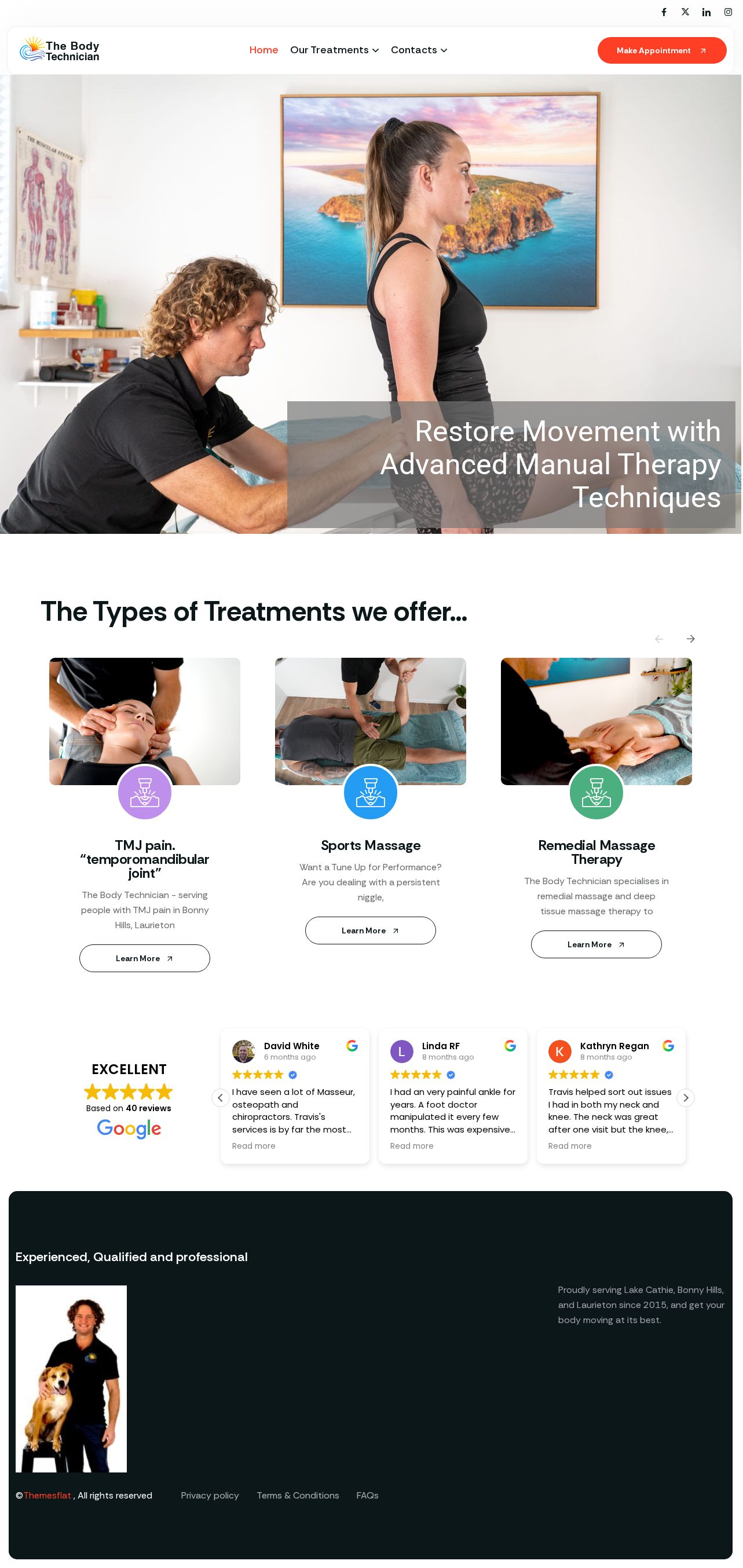 The Body Technician website