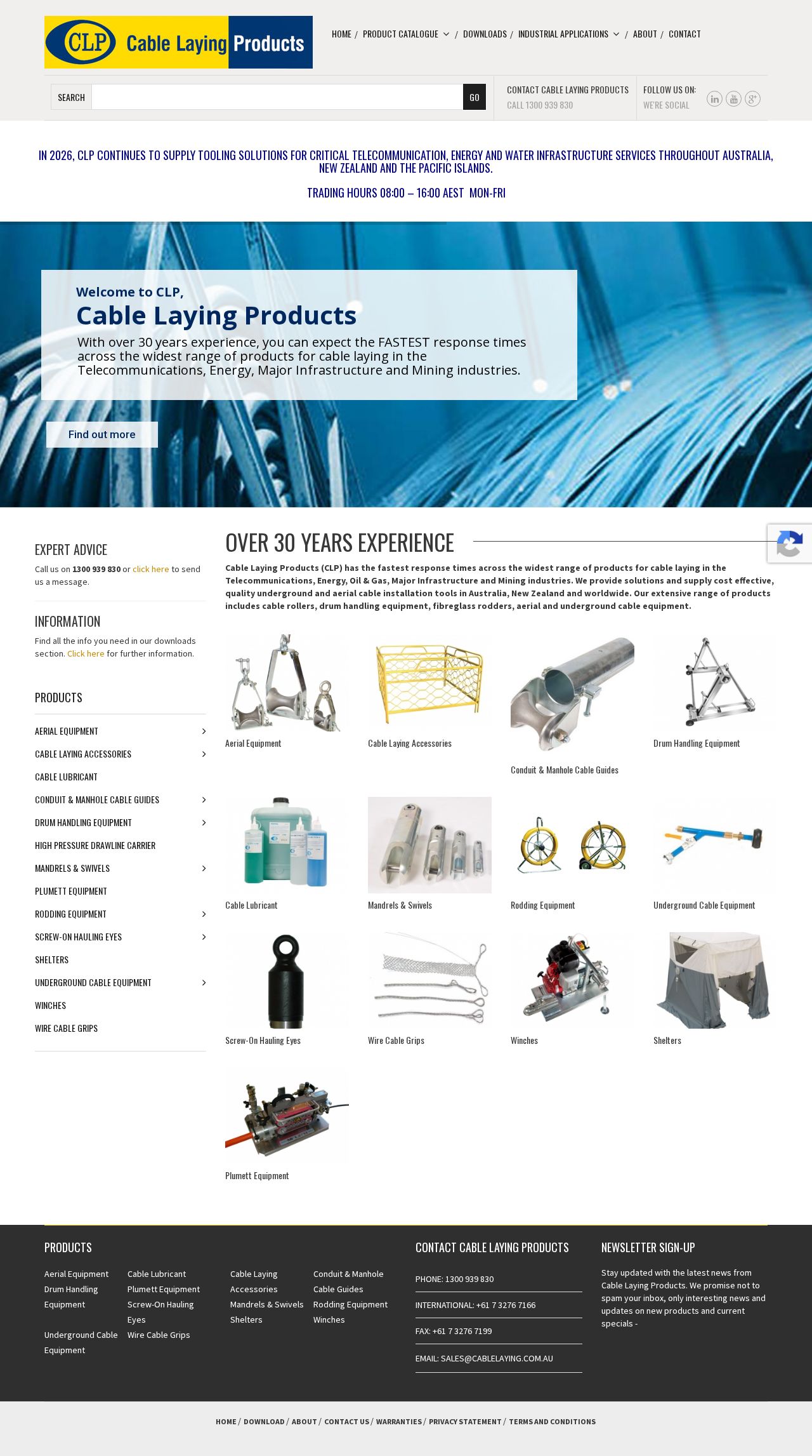 Cable Laying Products website