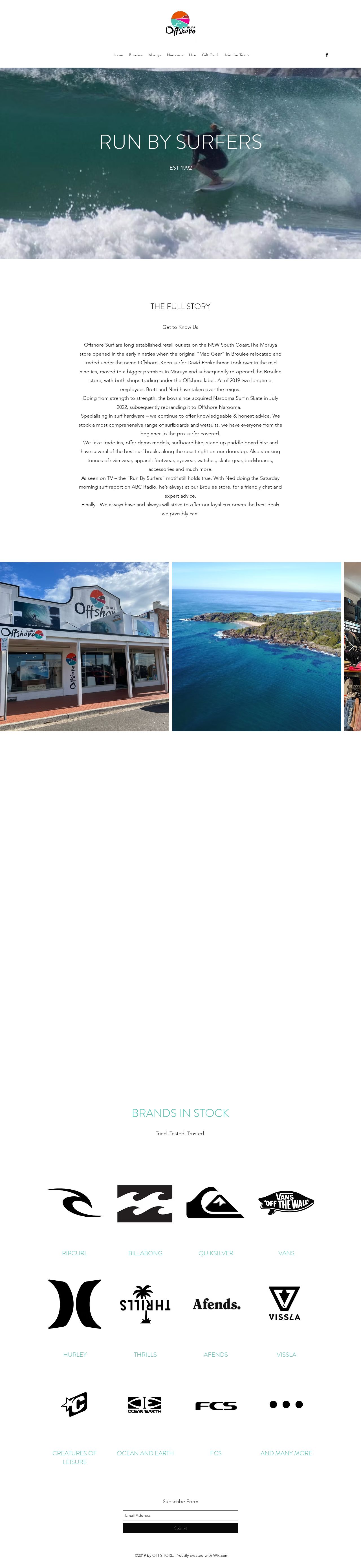 Offshore Surf website