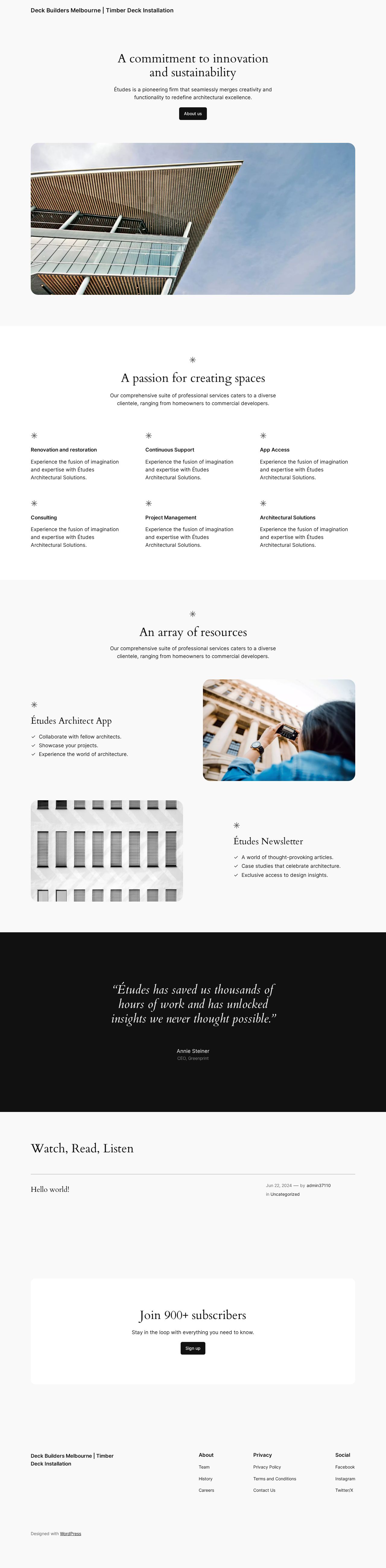 A.M Deck builders Melbourne website