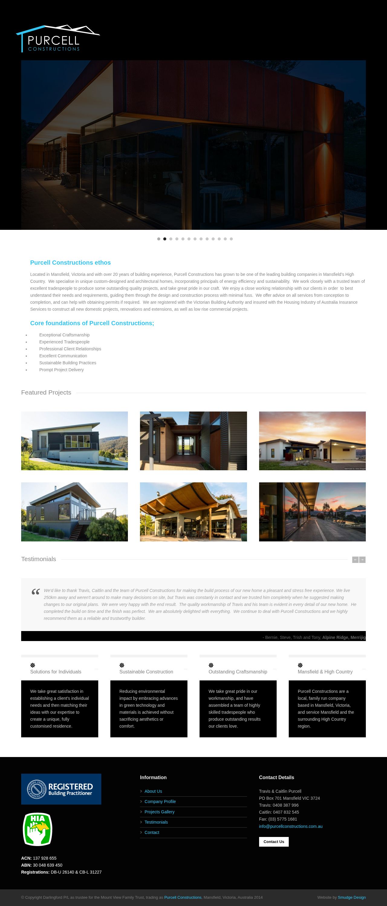 Purcell Constructions Queensland PTY LTD website