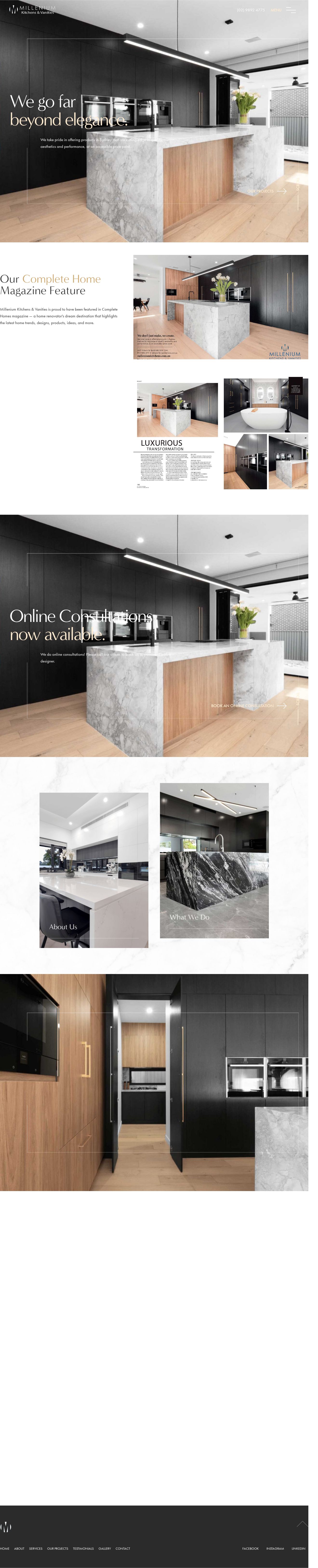 millenum kitchens website