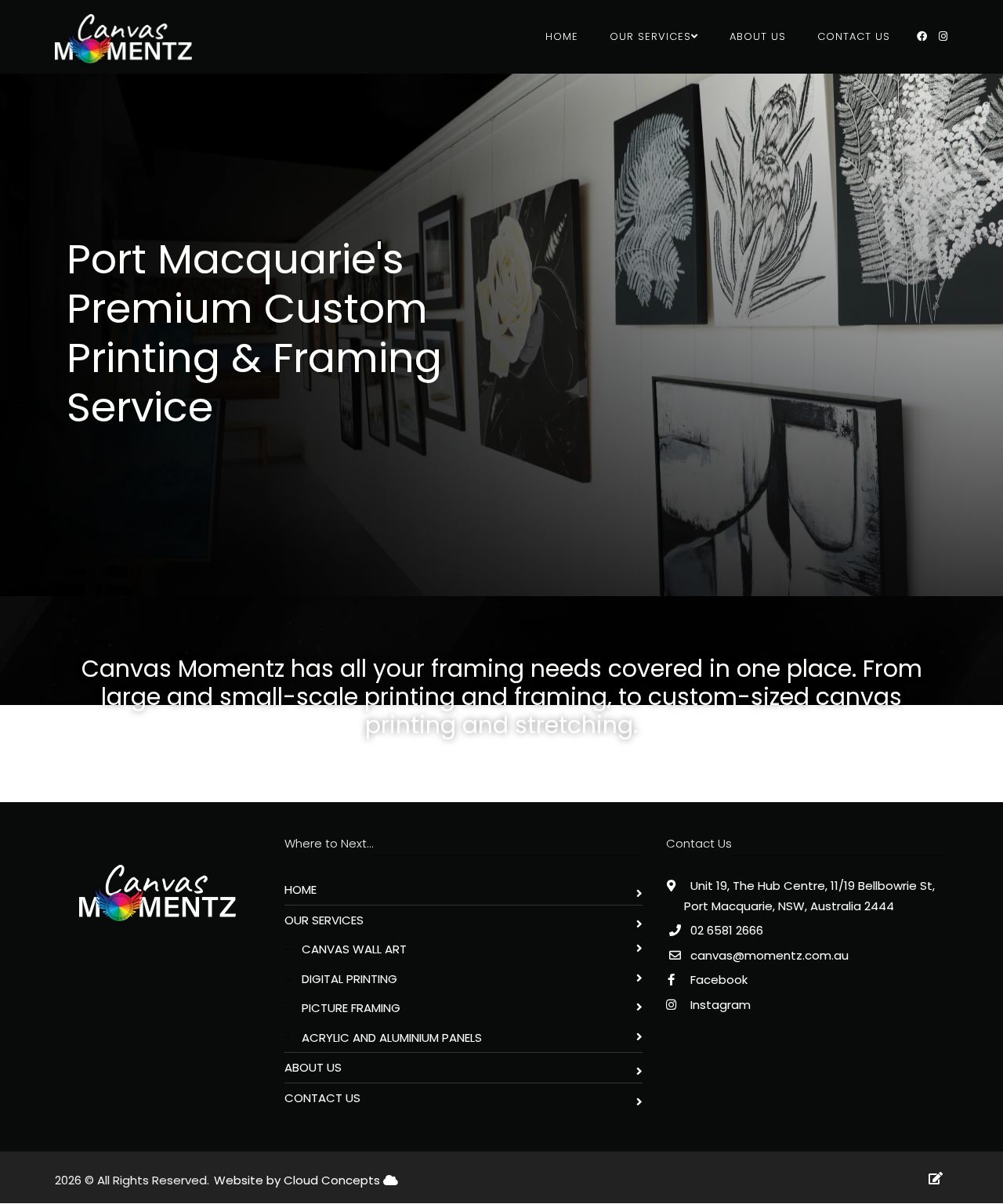 Canvas Momentz website