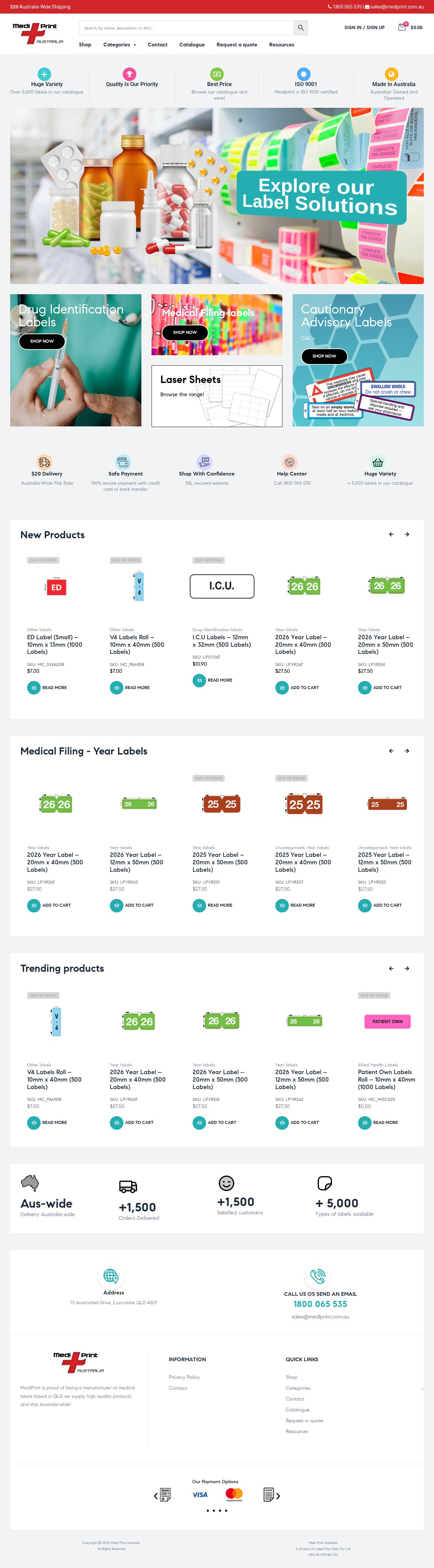 Medi Print Australia website
