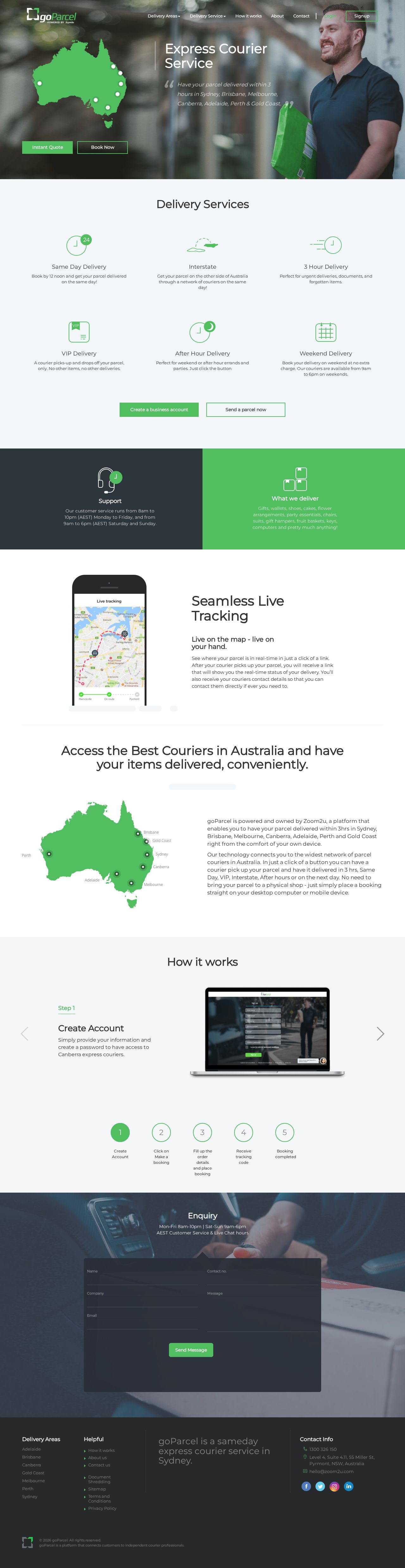 goParcel website