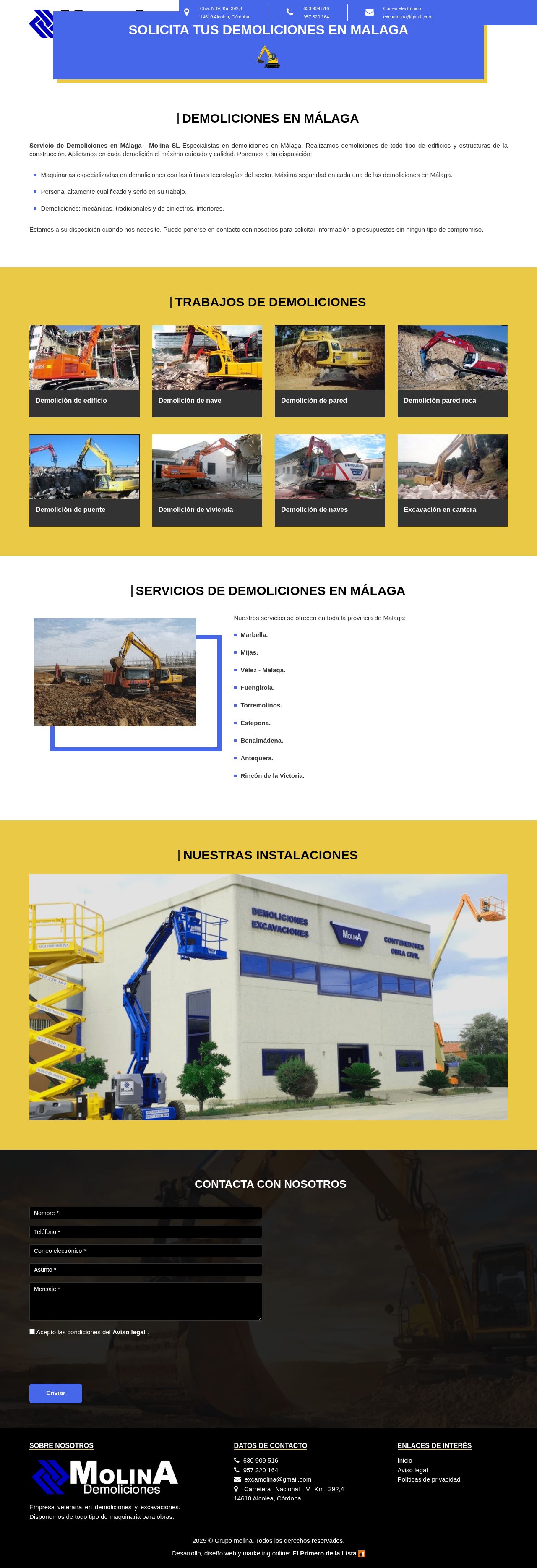 Demoliciones en Malaga website