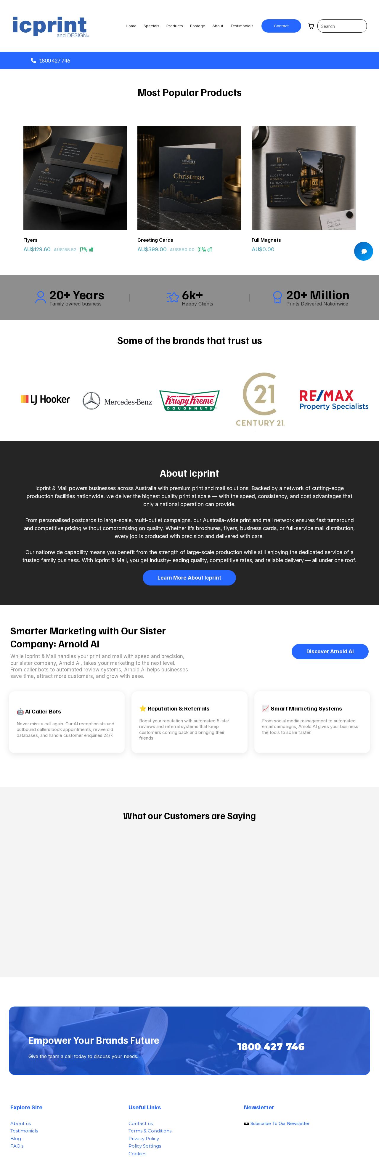 Icprint and Design website