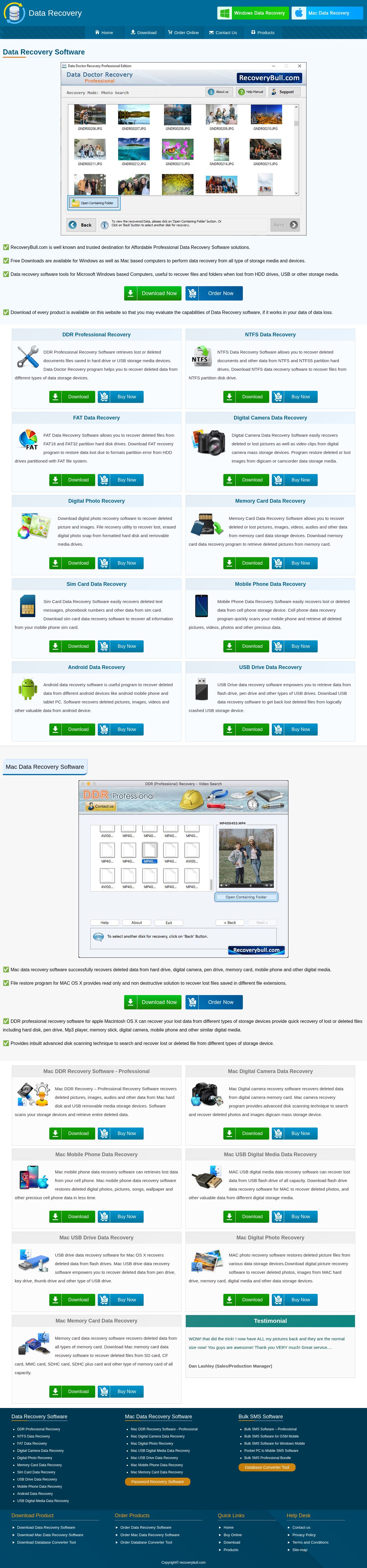 Data recovery software website
