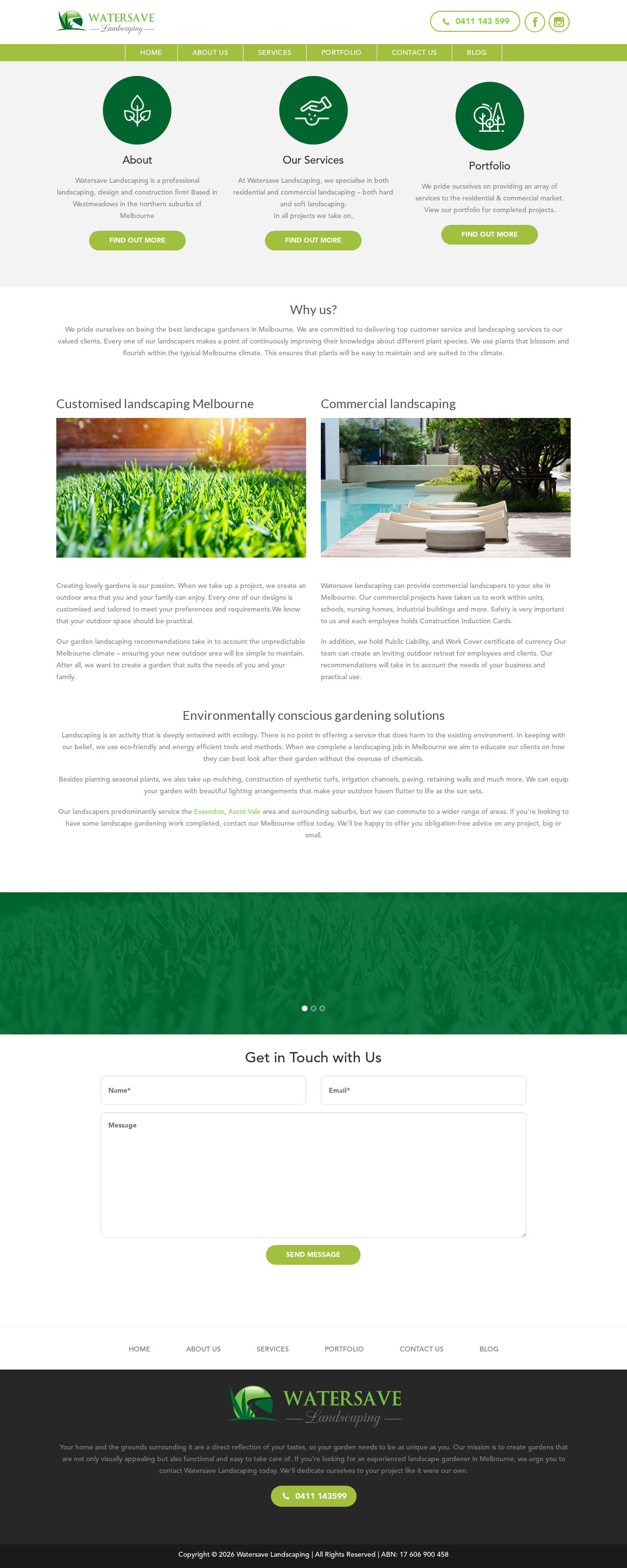 Watersave Landscaping website
