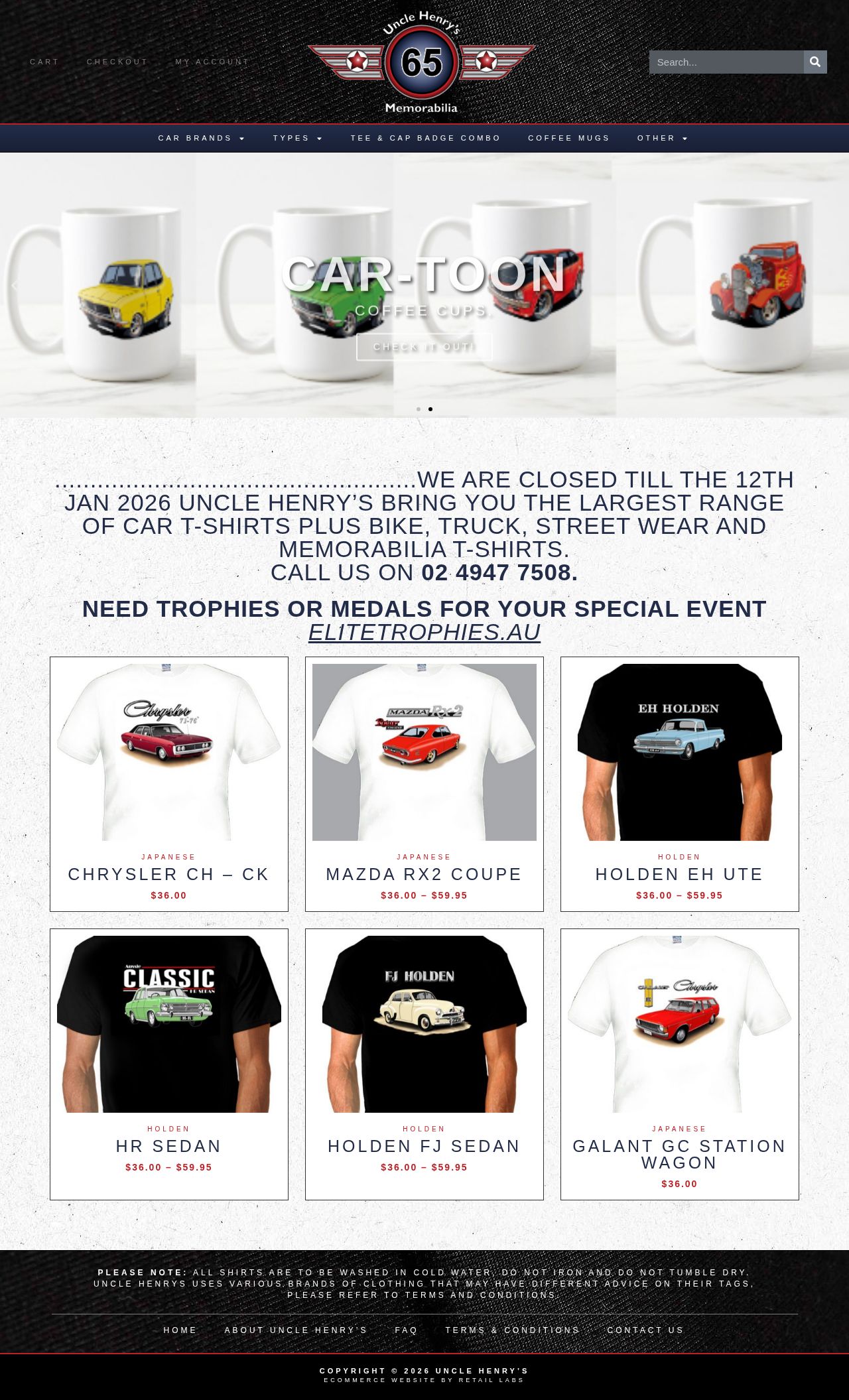 Uncle Henrys Memorabilia website