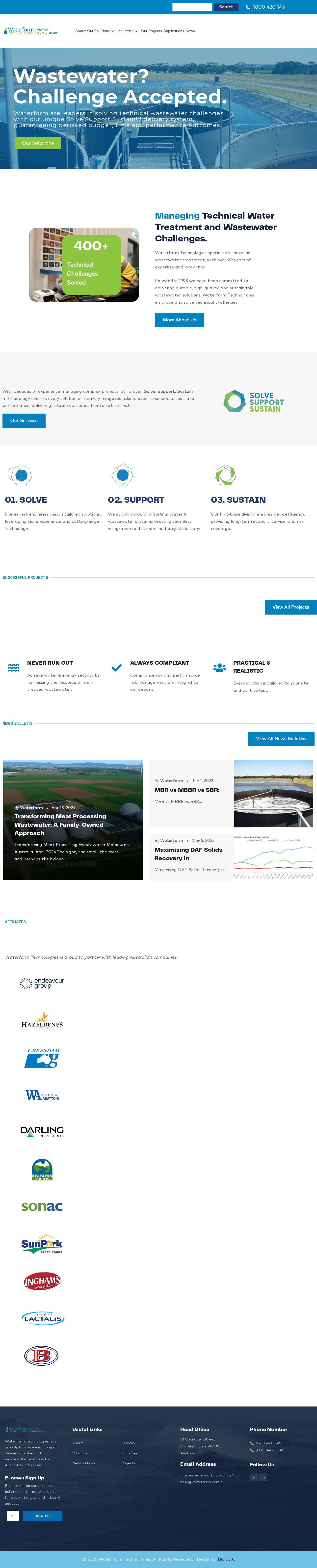 Waterform Technologies website
