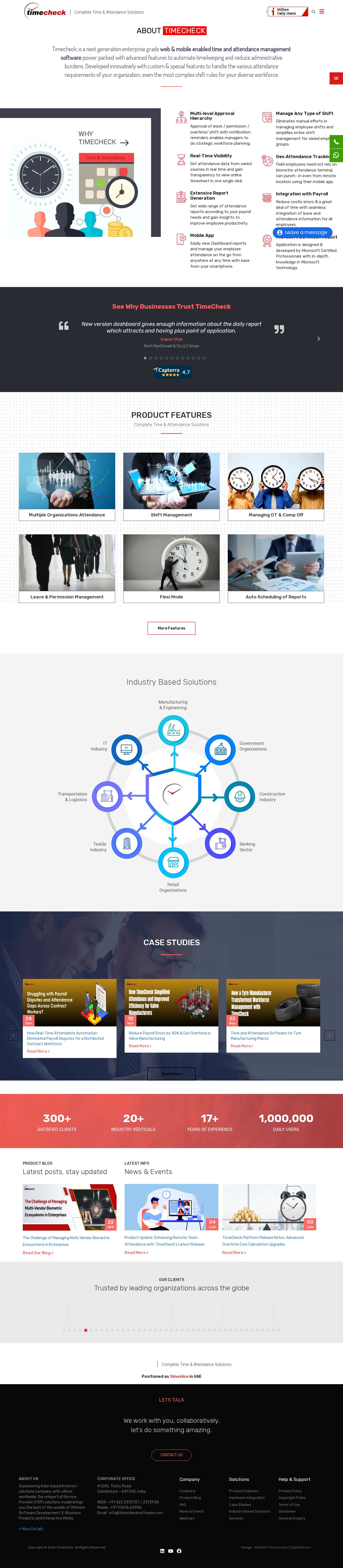Time & Attendance Solutions website