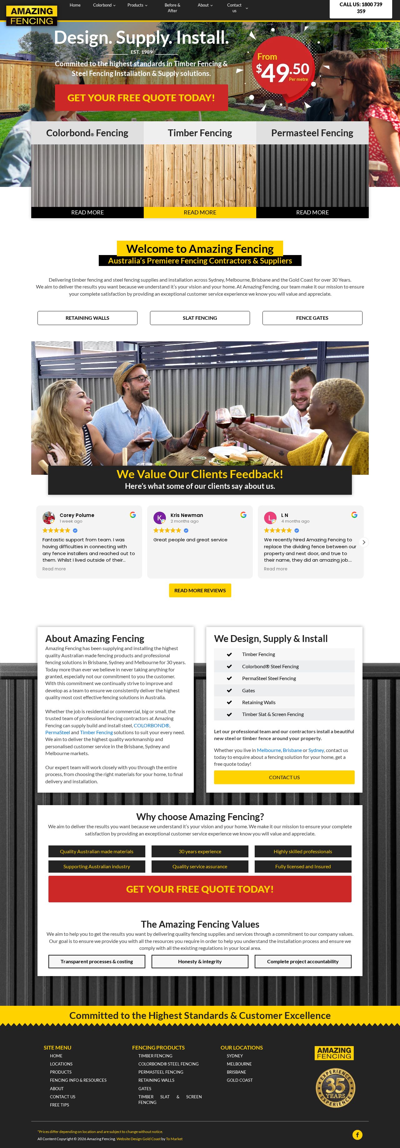 Amazing Fencing website