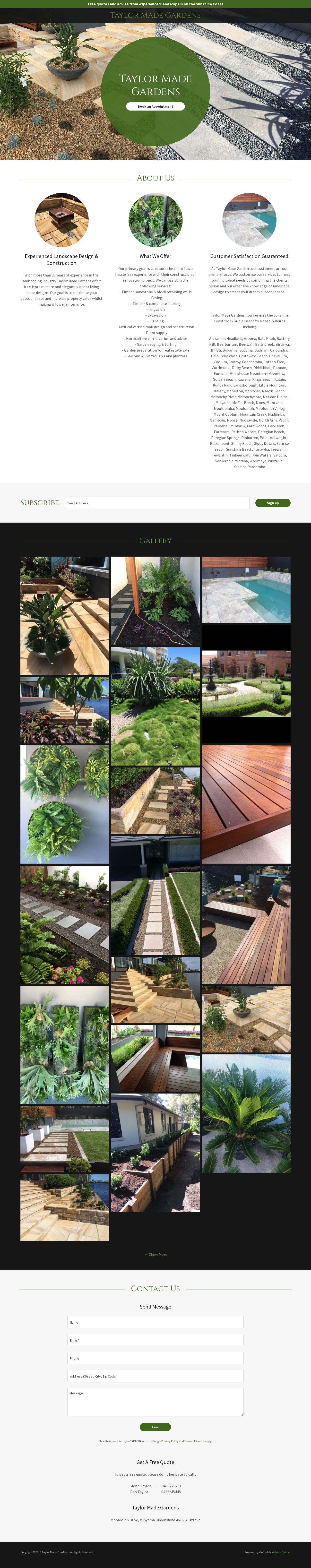 Taylor Made Gardens website
