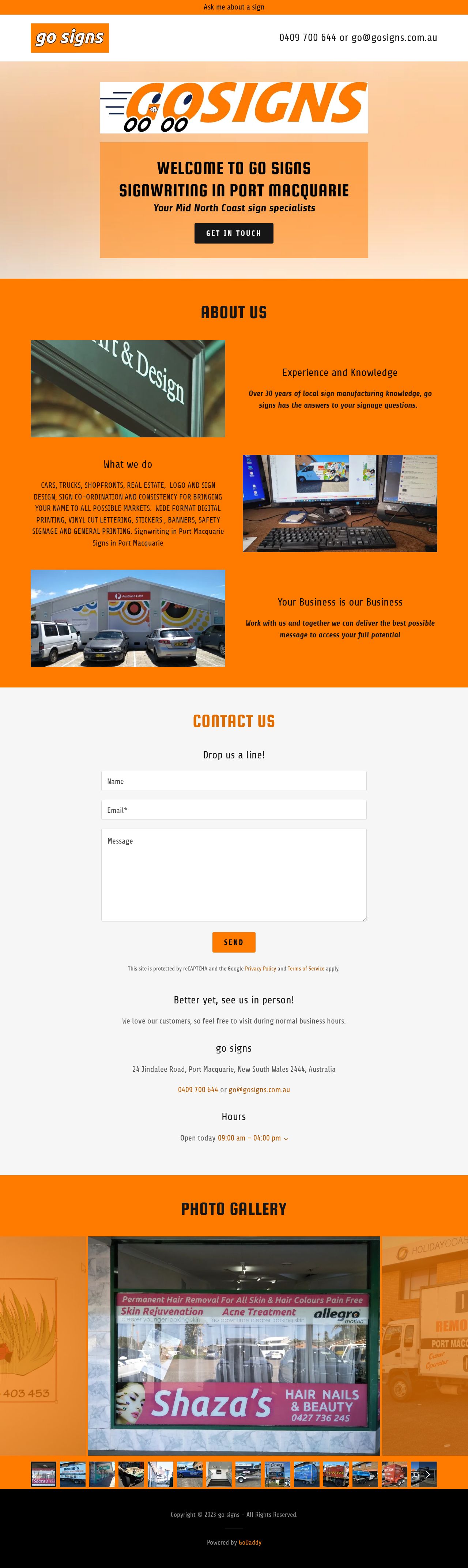 Go Signs website