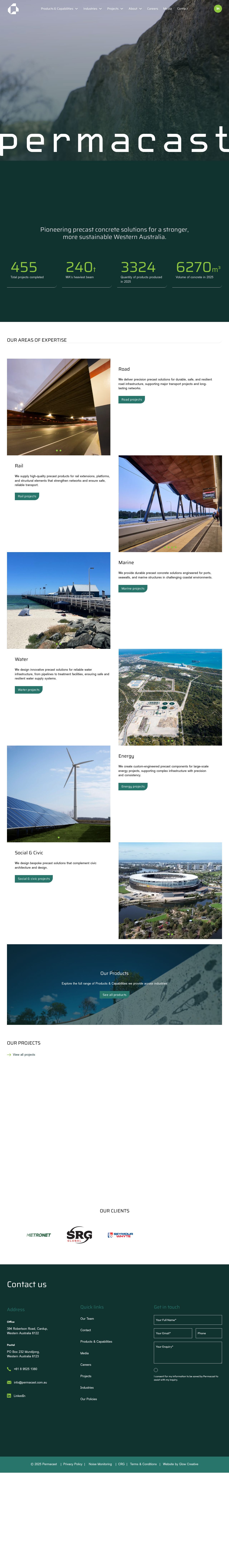 Perth Precast website