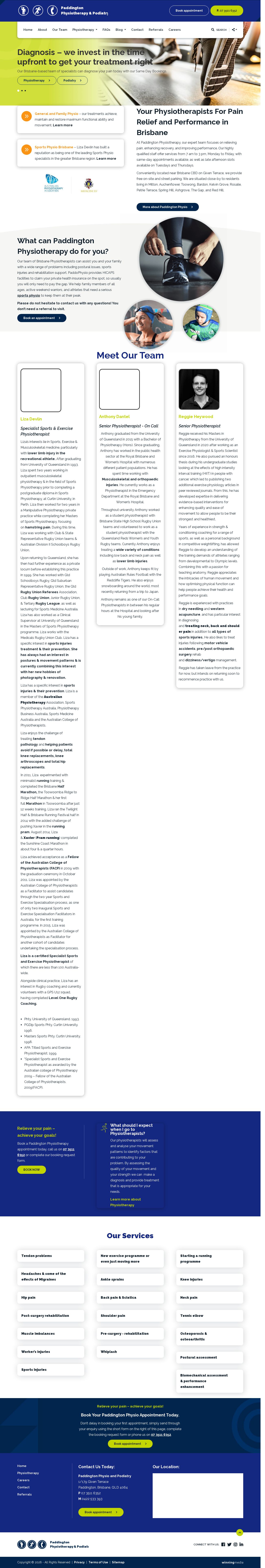 Paddo Physio website