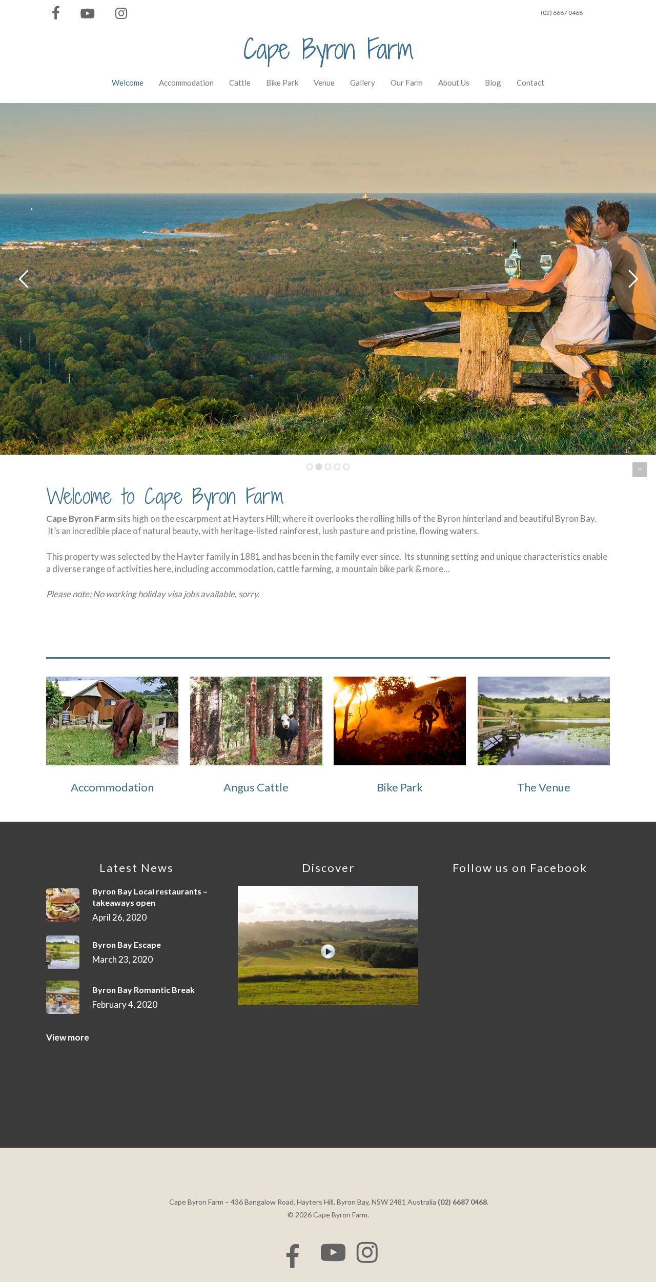 self contained accommodation byron bay website
