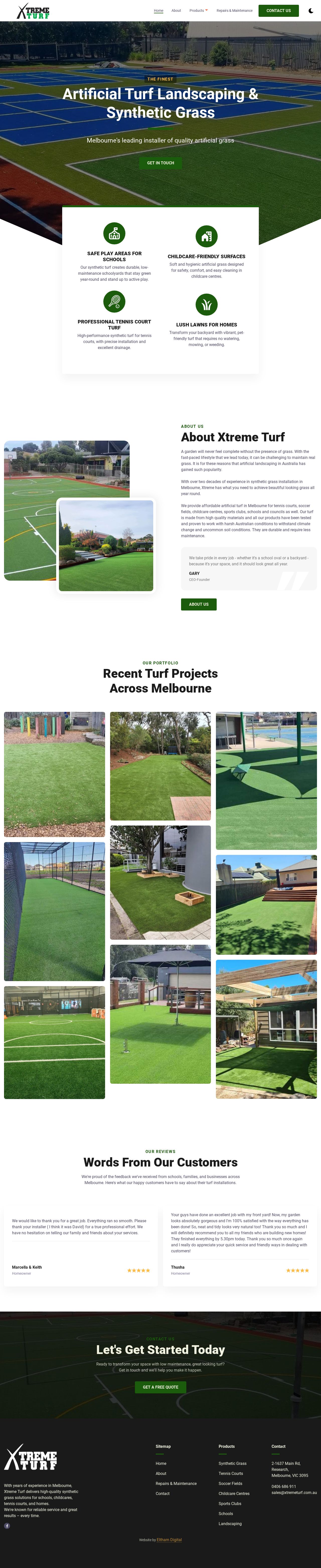 Artificial Grass Turf website
